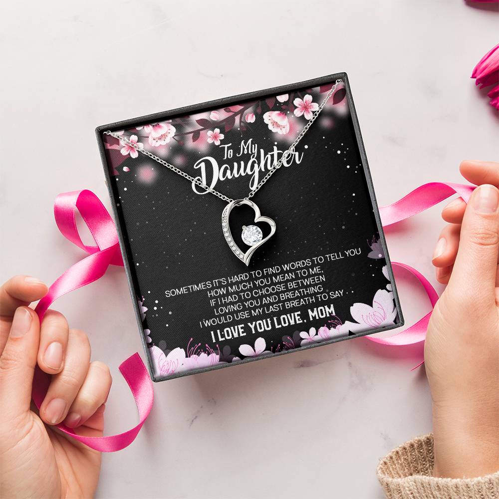 Daughter Gift From Mom To Daughter Bracelet For Daughter Gift For Daughter From Mom Daughter Gift From Dad To Daughter Birthday Forever Love Necklace