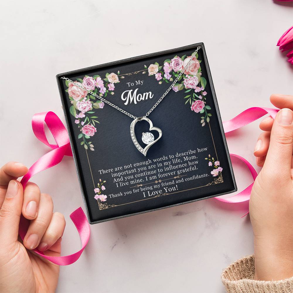 To My Mom - The Are Not Enough Words To Describe - Necklace Forever Love Necklace