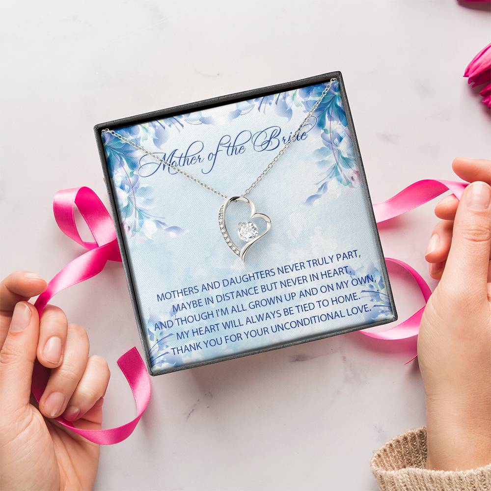 Mother Of The Bride Gift From Daughter Mother Of The Bride Wedding Gift Custom Mother Of The Bride Bride's Mother Forever Love Necklace Forever Love Necklace
