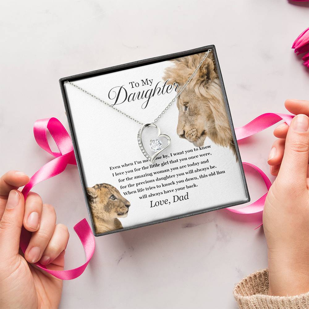 To My Daughter - I Love You Message - Tmd10 Forever Love Necklace