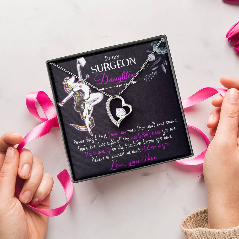 To My Surgeon Daughter Belive In Yourself As Much I Believe In Your Forever Love Necklace