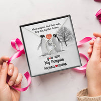 Girlfriend Necklace Adorable Necklace Couple Necklace Penguin Necklace You Are My Penguin You're My Penguin Wife Gift Penguin Jewelry Forever Love Necklace