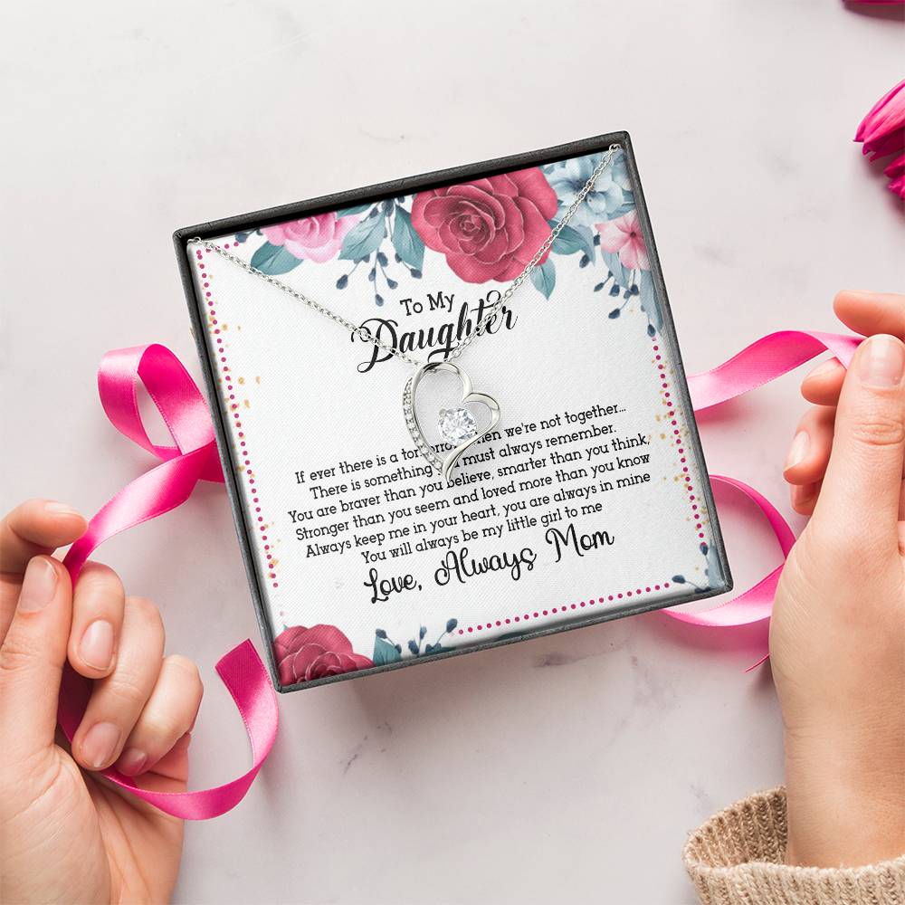 To My Daughter From Mom Daughter Birthday Gift Christmas Gift For Daughter Anniversary Gift Mothers Day Gifts Gift For Daughter From Dad Forever Love Necklace