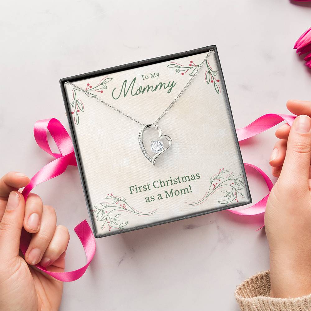 To My Mommy - First Christmas As A Mom - Forever Love Necklace Forever Love Necklace
