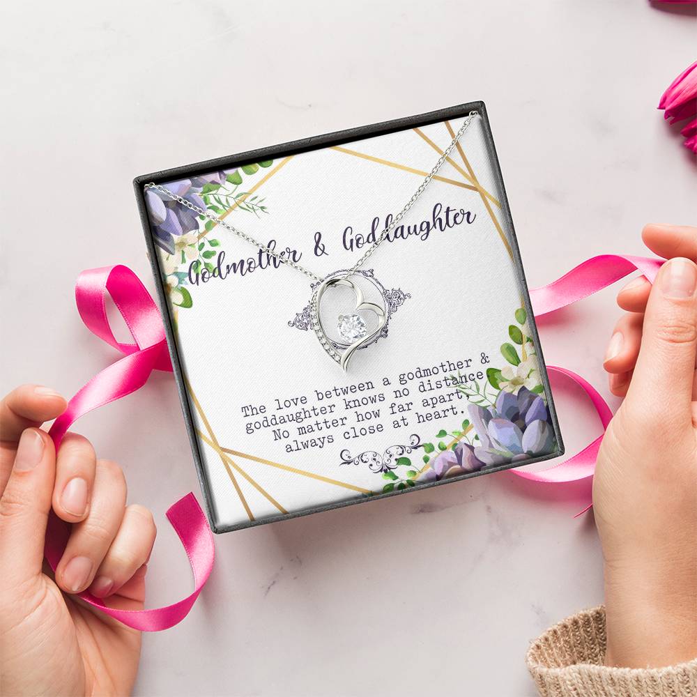 Godmother And Goddaughter Necklacegodmother & Goddaughter Gift Customize Godmother Necklace Forever Love Necklace Gift For Godmother Forever Love Necklace