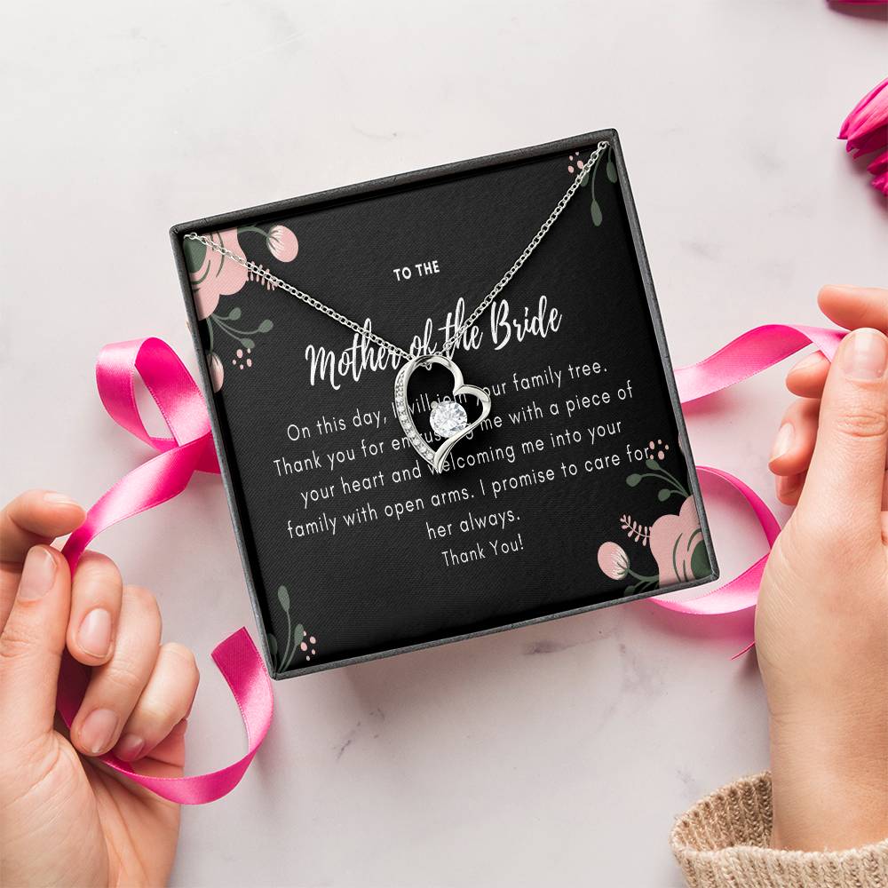 Mother Of The Bride Gift From Groom Mother In Law Wedding Gift From Groom Wedding Gift For Mother In Law From Groom Wedding Forever Love Necklace