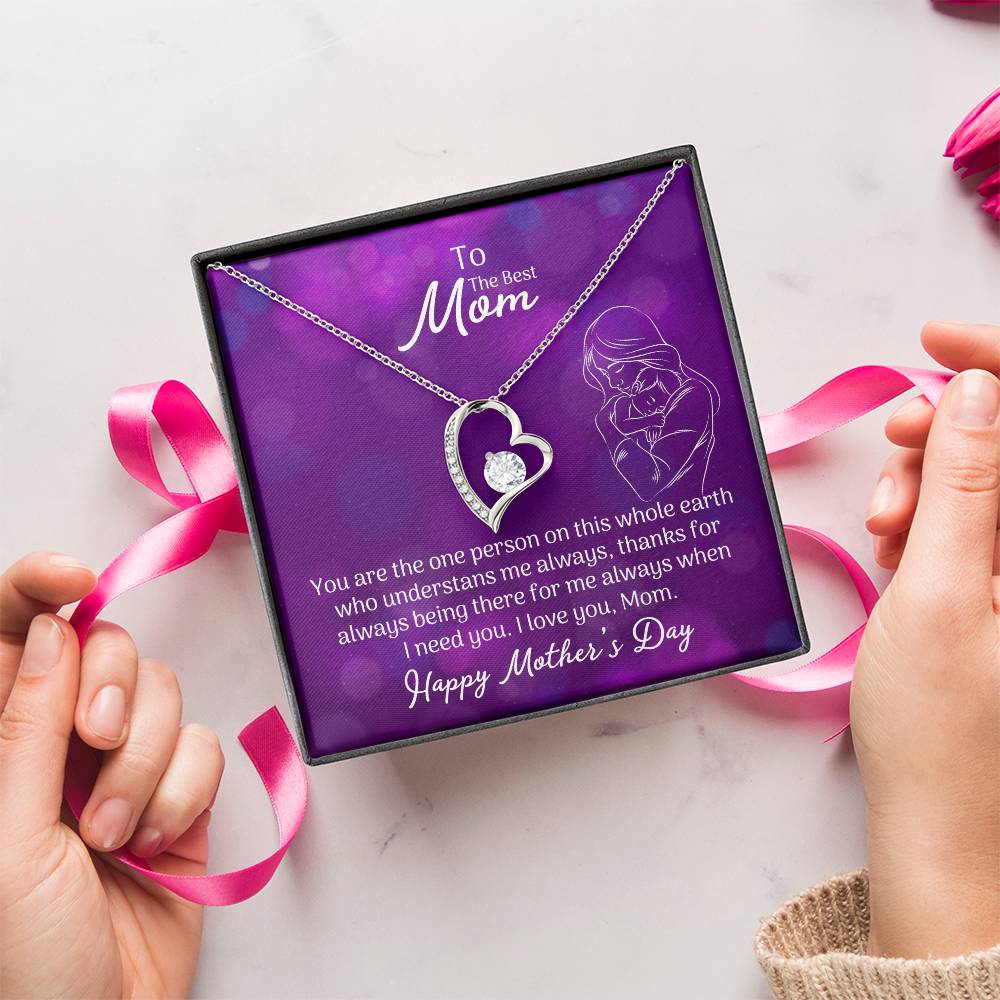 To The Best Mom Forever Love Necklace
