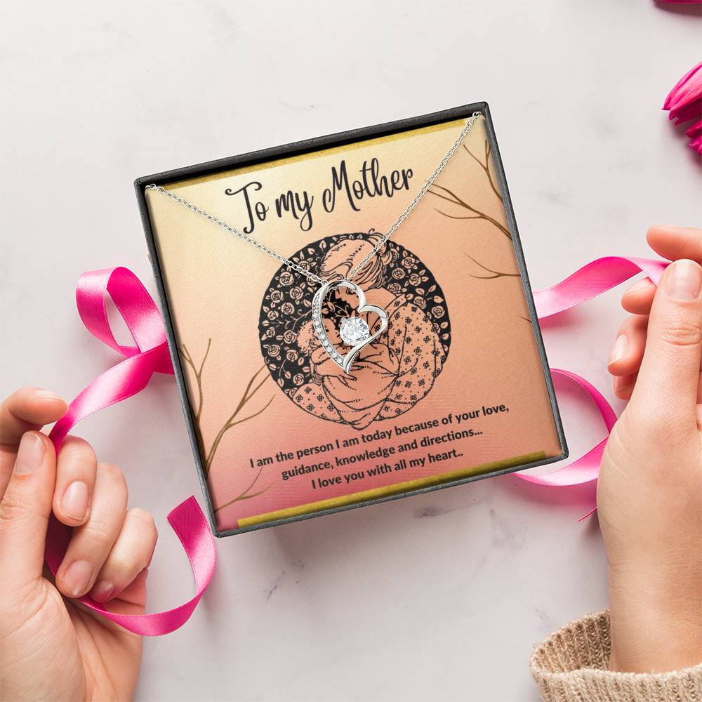 To My Mother I Love You With All My Heart Forever Love Necklace