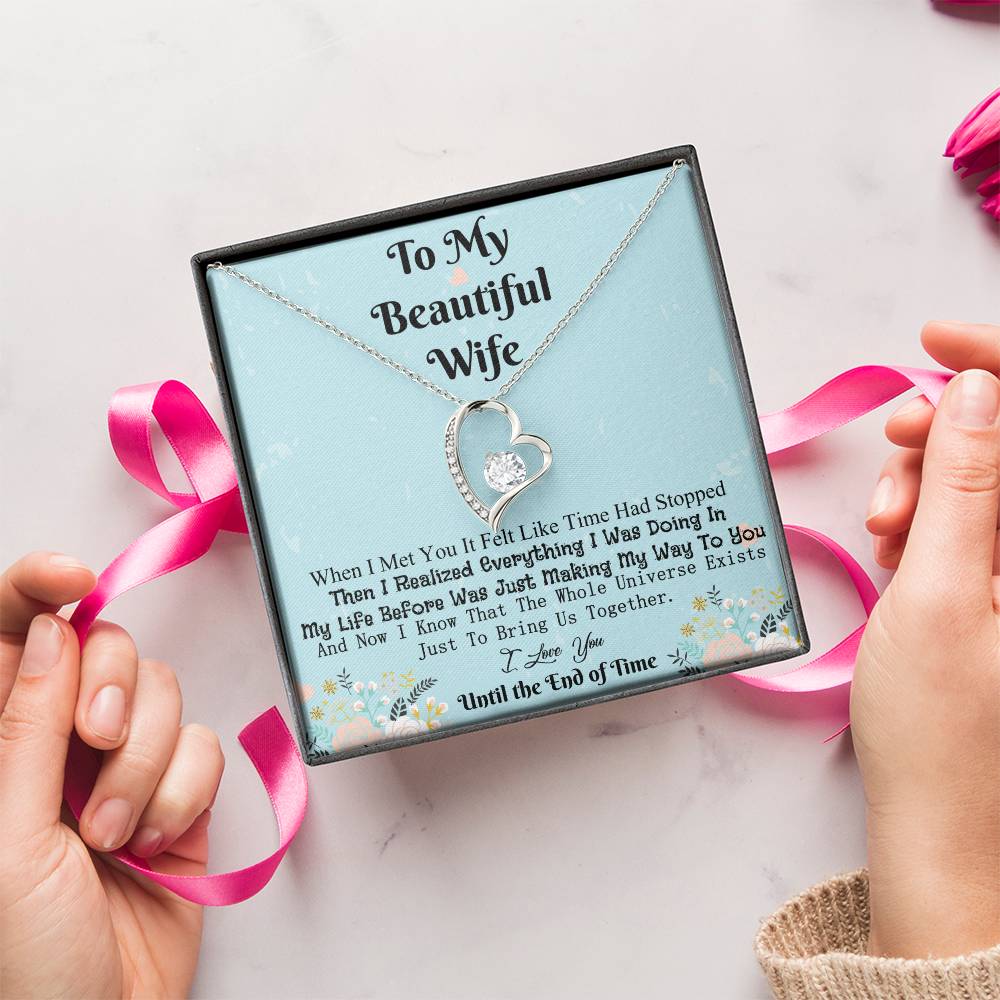 Wife - Together Until The End Of Time Necklace Forever Love Necklace