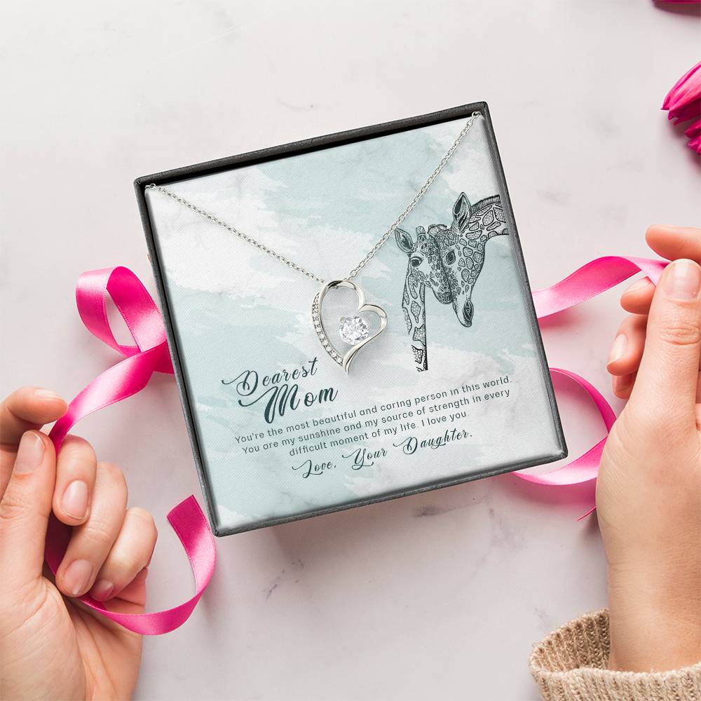 To My Mom Forever Love Necklace Mother Necklace Gift For Mother Xmas Christmas Customize Gift To My Mom 6 Forever Love Necklace