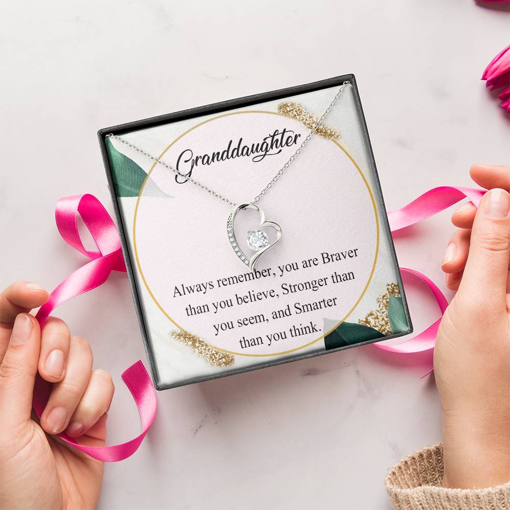 Granddaughter Necklace Customize Granddaughter Necklace Gift Forever Love Necklace For Daughter Granddaughter's Birthday Necklace Forever Love Necklace