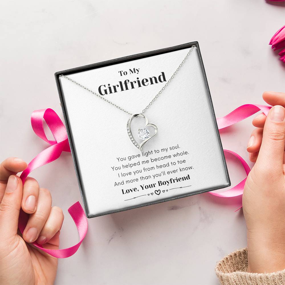 To My Girlfriend You Make Me Whole Necklace 1 Forever Love Necklace