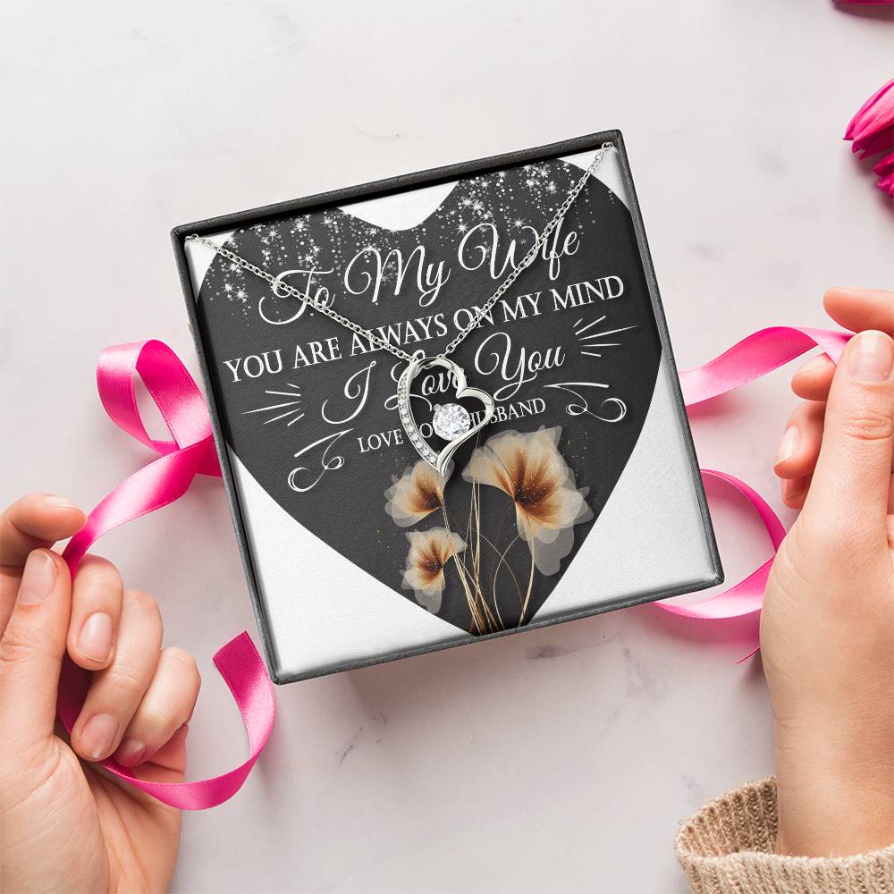 To My Wife You Are Always On My Mind I Love You Love Your Husband Necklace For Soulmate Meaningful Soulmate Necklace Thoughtful Christmas Gift For Her Forever Love Necklace