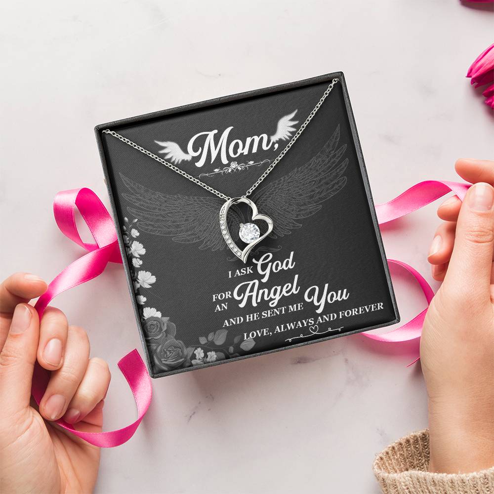 I Asked God For An Angel And He Sent Me You Forever Love Necklace