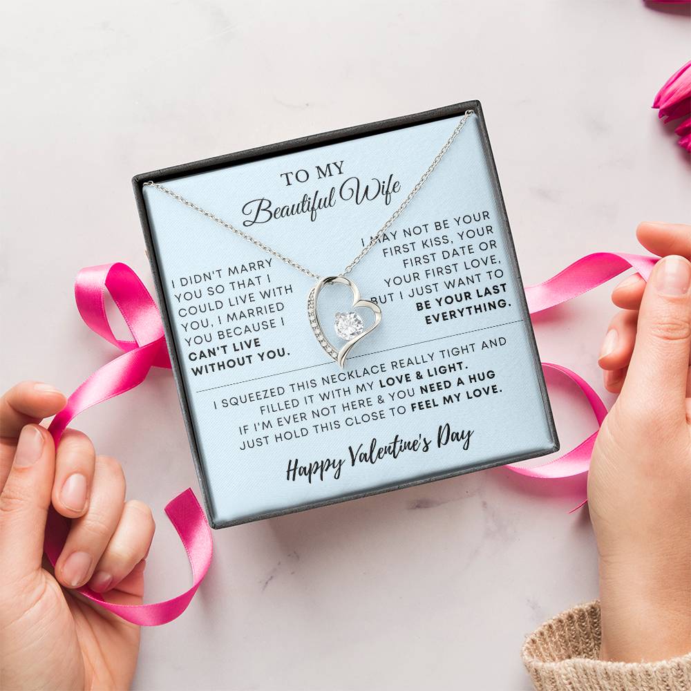 To My Beautiful Wife 1 Forever Love Necklace