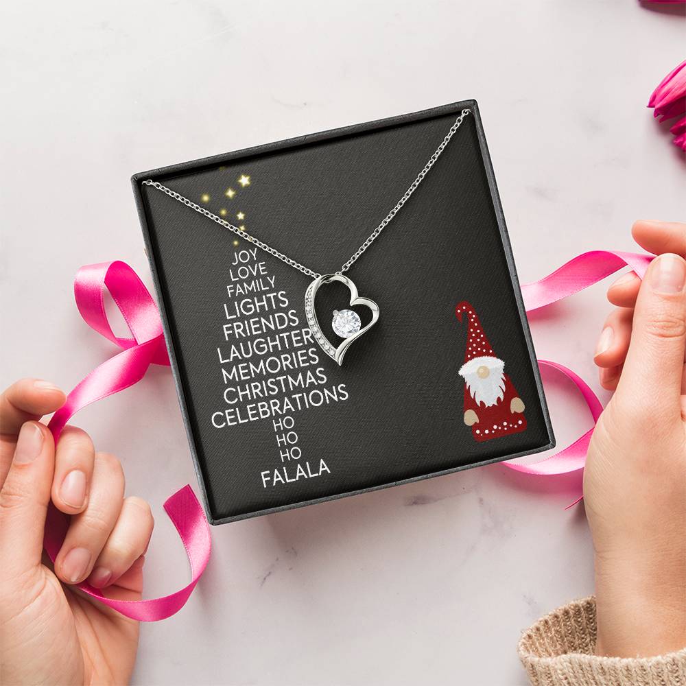 Christmas Gift Necklace Present Jewelry Xmas Gift Holiday Gift Idea Forever Love Necklace