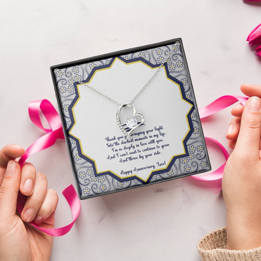 Happy Anniversary Mom Daughter Necklace Daughter Birthday Gift Daughter Graduation Gift Forever Love Necklace