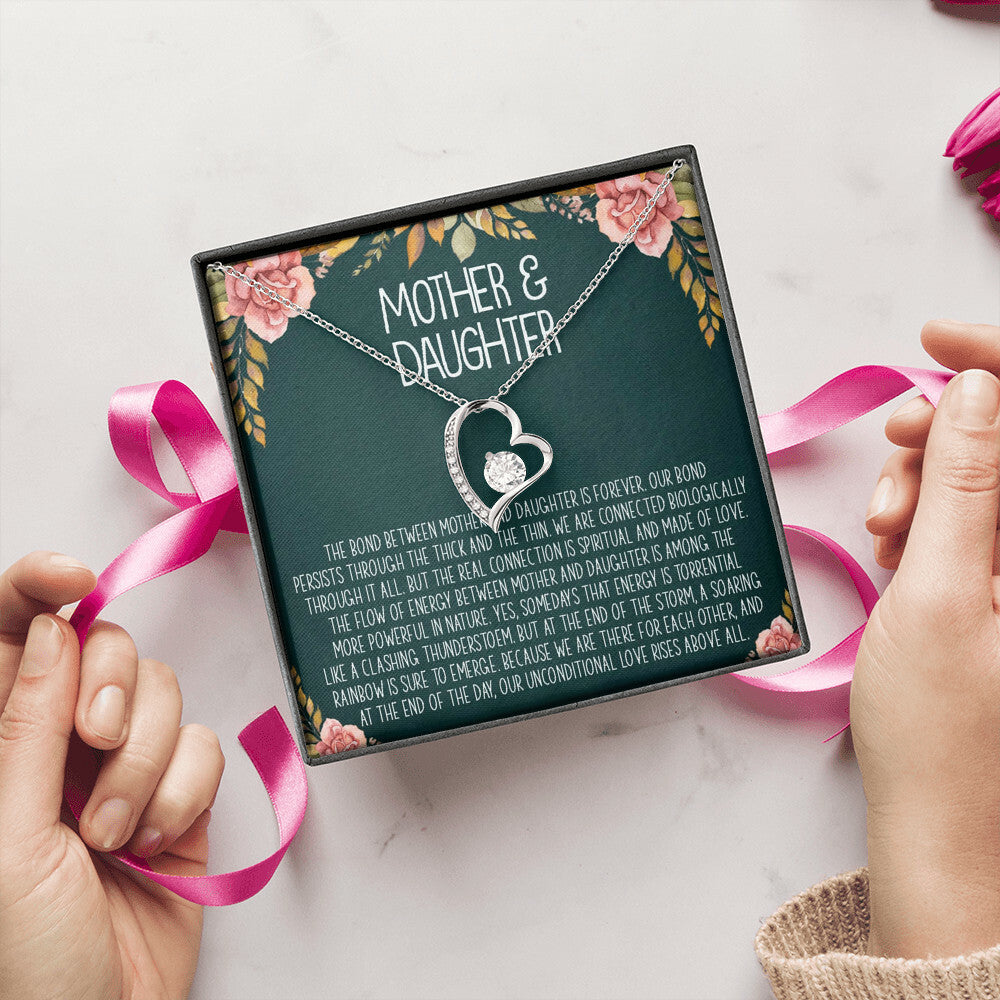 Forever Love Necklace Mothers Day Gift From Daughter Mother Daughter Customize Necklace Gifts For Mom Mom Necklace Birthday Gift Forever Love Necklace