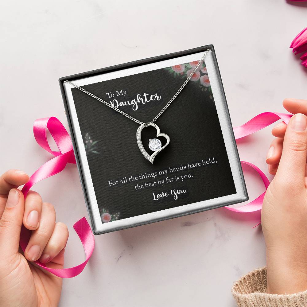 To My Daughter Love You 925 Sterling Silver Pendant 1 Forever Love Necklace