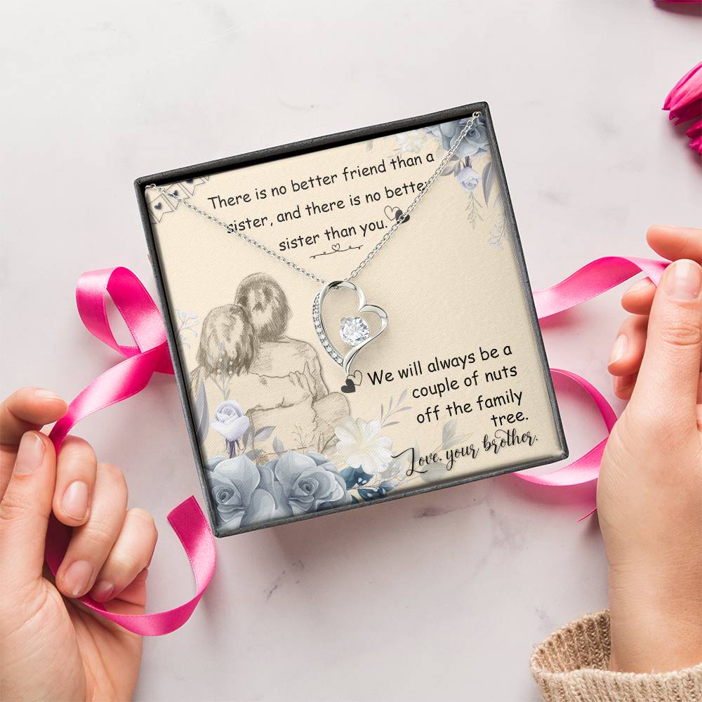 There Is No Better Friend Than A Sister And There Is No Better Sister Than You Forever Love Necklace