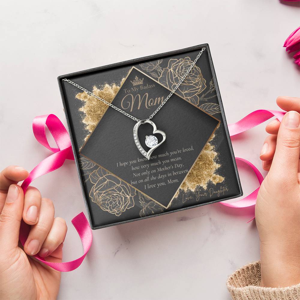 To My Badass Mom Necklace Badass Mom Gift Mother’s Day Gift Birthday Gift Forever Love Necklace