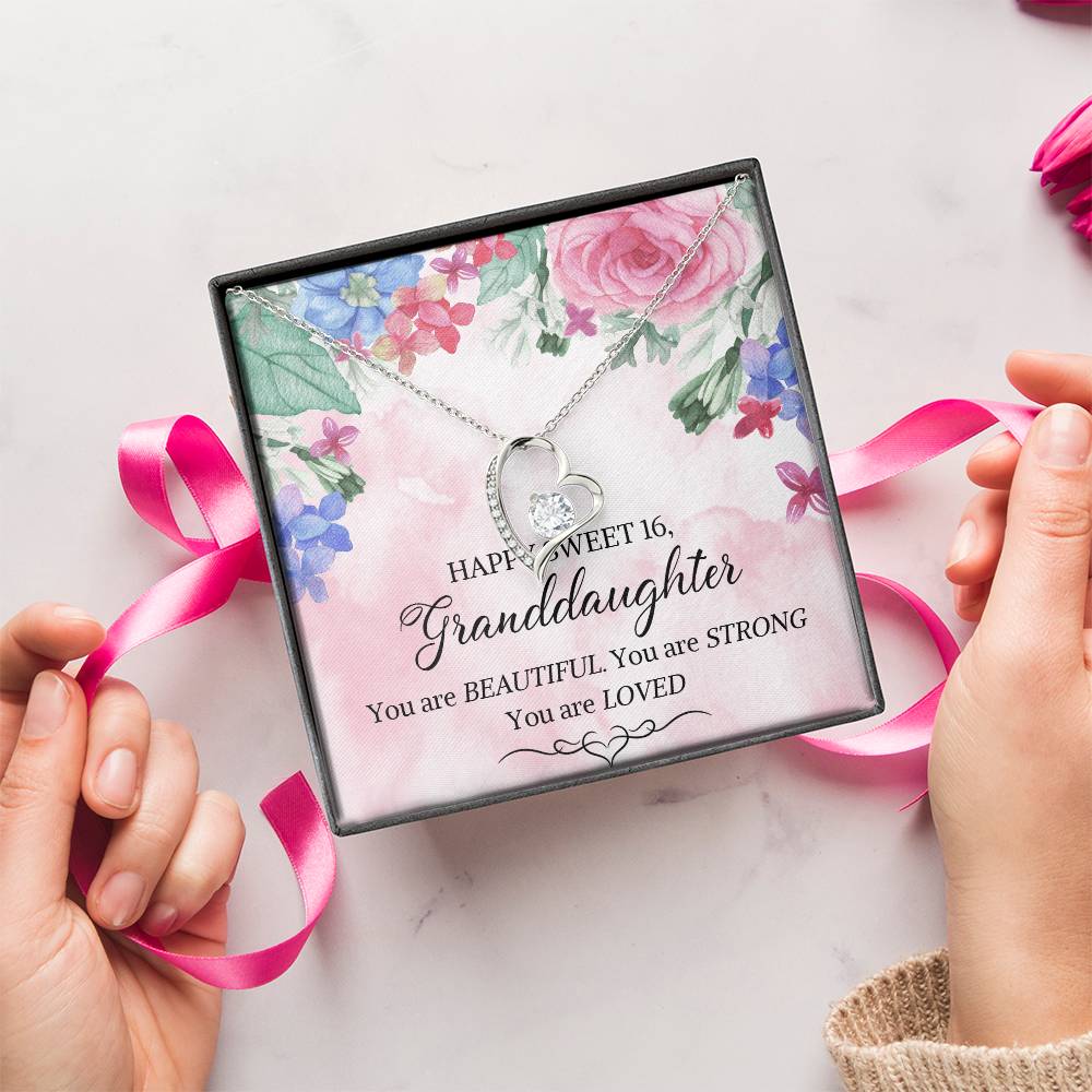 Granddaughter 16Th Birthday Granddaughter 16Th Birthday Necklace September Birthday Forever Love Necklacepersonalized Birthday Necklace Forever Love Necklace