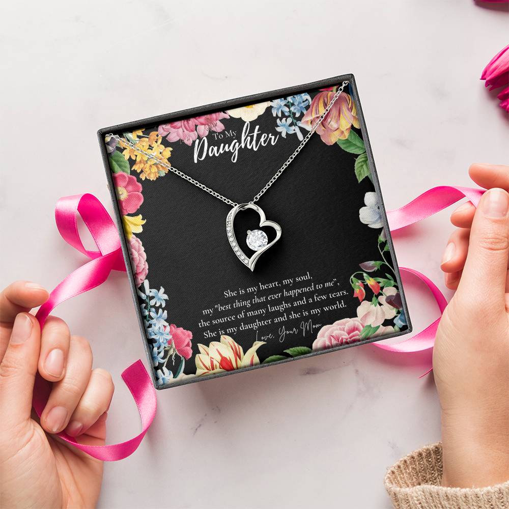 Mom To Daughter Gift Daughter Birthday Gift Daughter Jewelry Daughter Necklace Forever Love Necklace