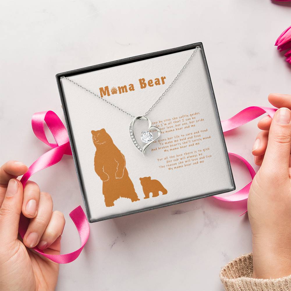 Mama Bear & Me With Message Card 1 Forever Love Necklace