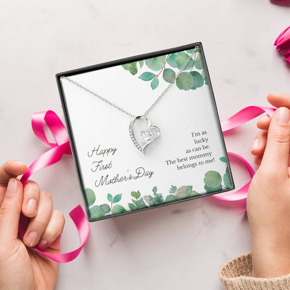 Happy First Mother S Day The Best Mommy Belongs To Me Forever Love Necklace