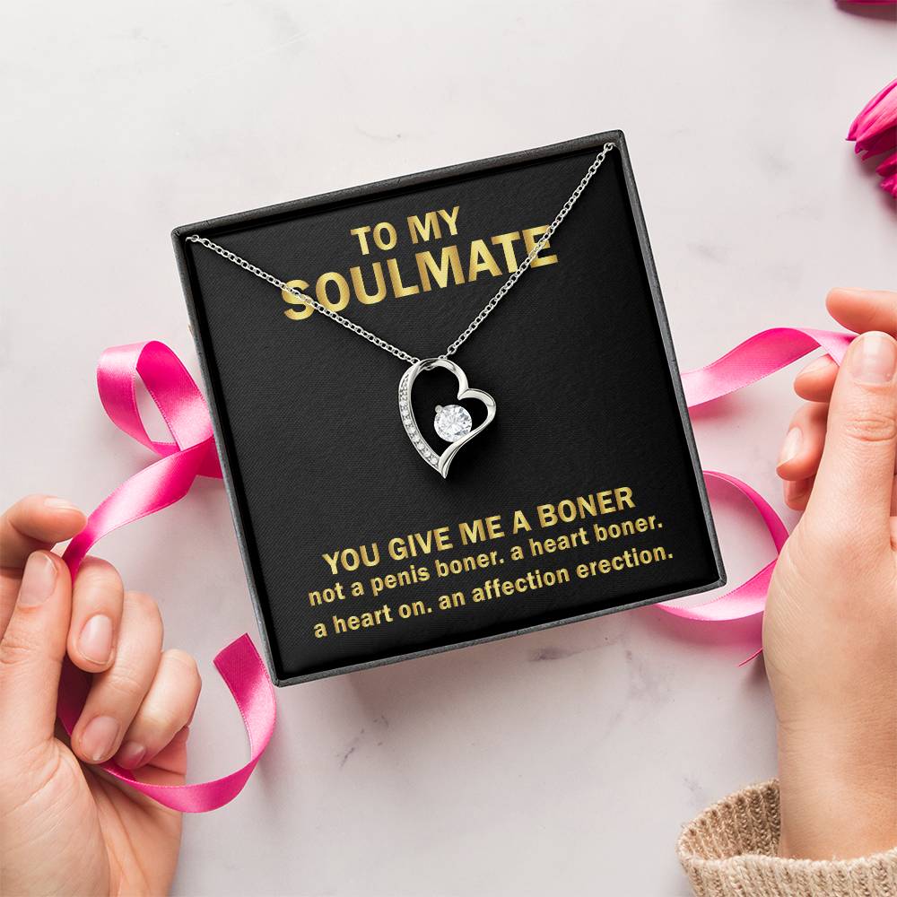 Give Me A Boner. Not A Penis Boner. Funny 🤣forever Love Necklace For Soulmate Gifts Forever Love Necklace