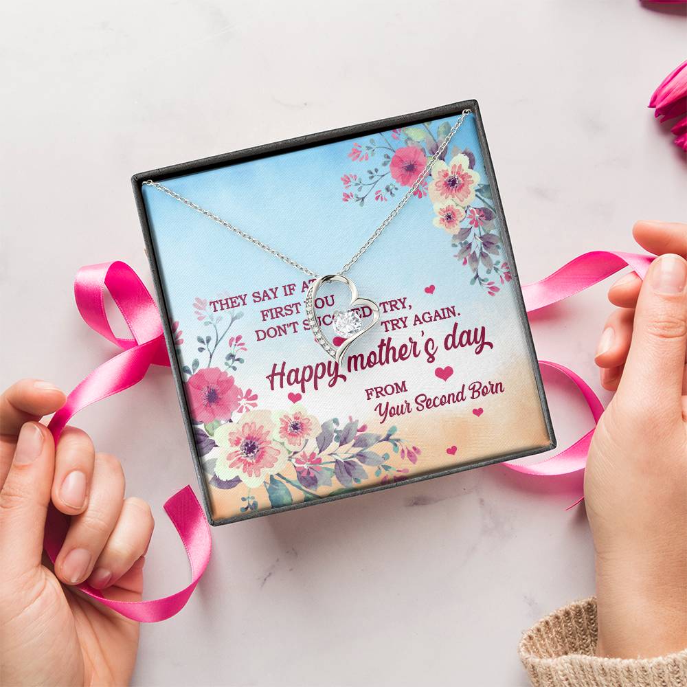 Happy Mother's Day Necklace From Second Born Forever Love Necklace
