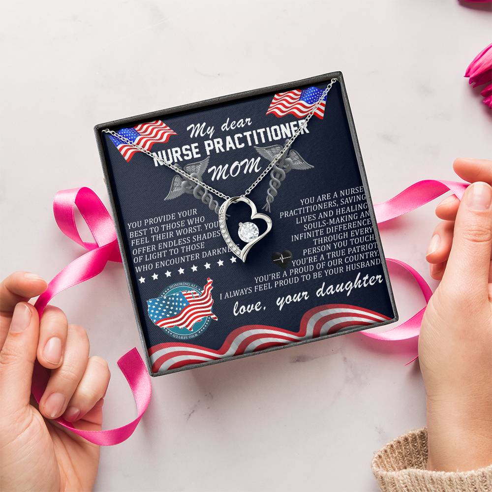 To My Beautiful Mom! Love Your Daughter. Forever Love Necklace