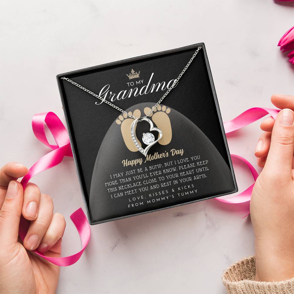 New Grandma Mothers Day Gift Mom To Grandma Necklace Pregnancy Announcement Grandparent First Time Grandma Gifts New Grandma Necklace Forever Love Necklace