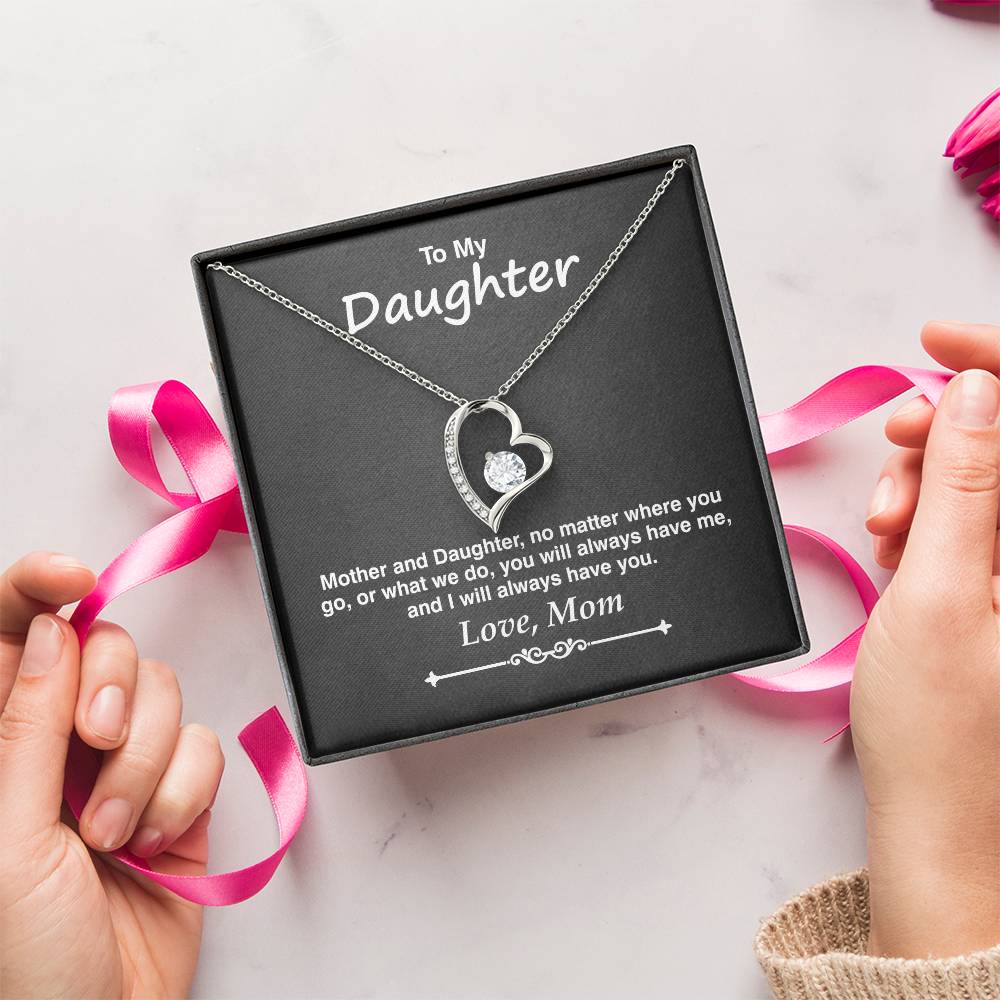To My Daughter Necklace From Mom I Love You Always 1 Forever Love Necklace