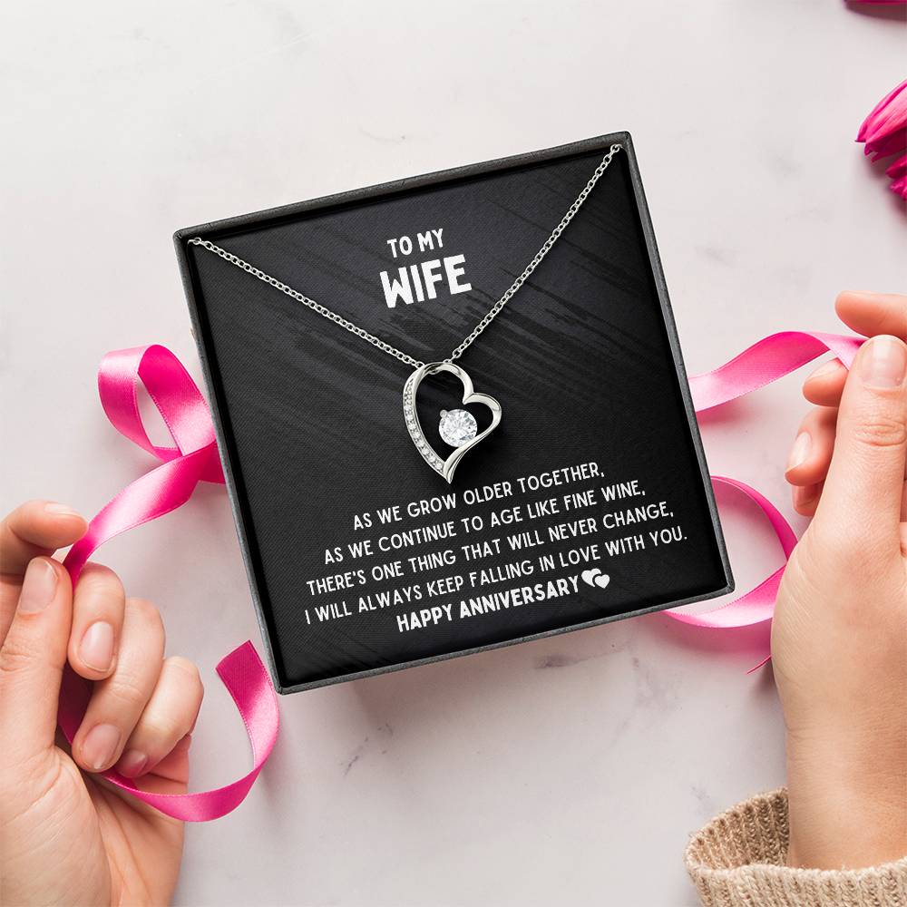 To My Wife - Happy Anniversary - Necklace Forever Love Necklace