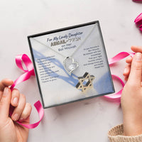 For My Lovely Daughter On Her Bat Mitzvah Heart Necklace With Card Choose Your Daughter Name Hebrew And English 1 Forever Love Necklace