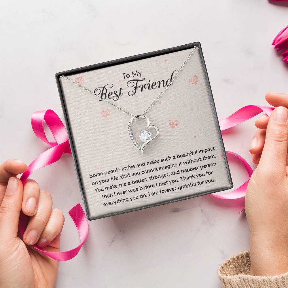 Best Friend Gift Best Friend Necklace Best Friend Distance Gifts Best Friend Birthday Gift To My Best Friend Hearts Necklace Forever Love Necklace