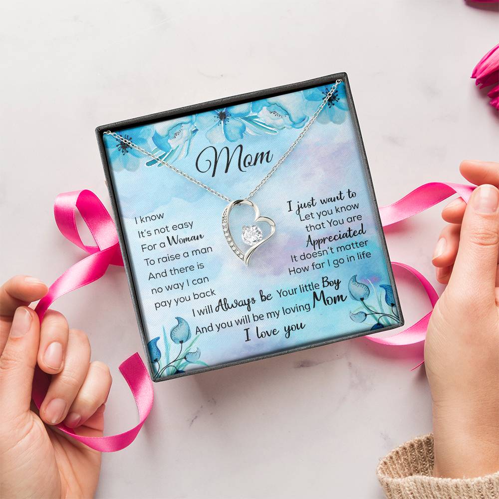 To My Mom Necklace Sentimental Gifts For Mother Thank Mothers Day Birthday Forever Love Necklace