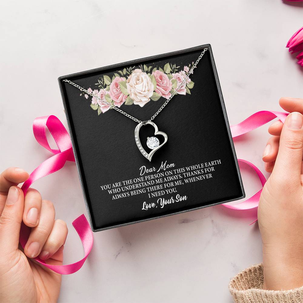 Dear Mom Mothers Day Gift Forever Love Necklace