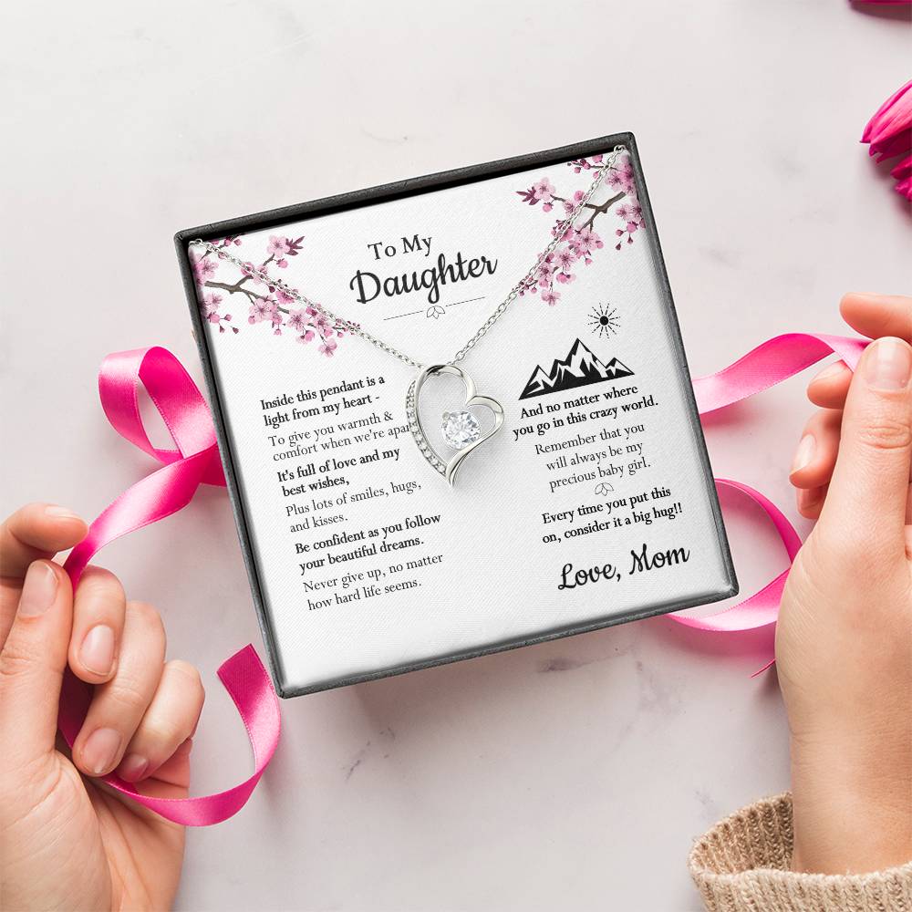 To My Daughter Never Give Up Necklace Wmessage Card 1 Forever Love Necklace
