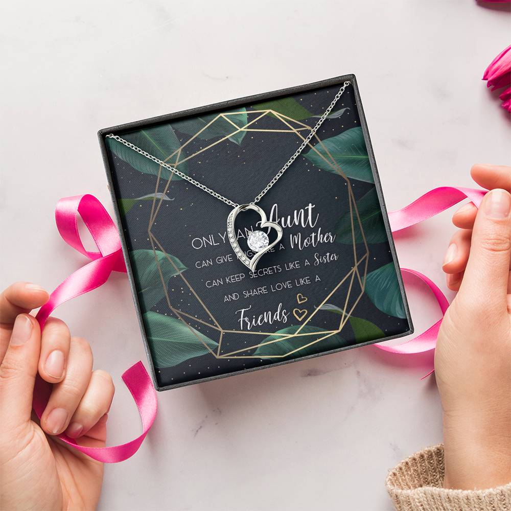 Aunt Necklace Gift Forever Love Necklace For Aunt Aunt Wedding Gift Aunt Of The Bride Customize Necklace For Aunt Aunt Of The Forever Love Necklace