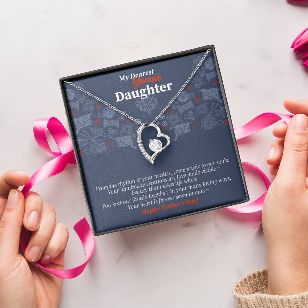 My Dearest Yarnie Daughter Necklace Happy Mothers Day Mom To Daughter Necklace Meaningful Necklace For Daughter Mother To Daughter Birthday Gift Forever Love Necklace