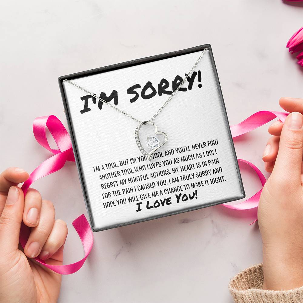 Sorry Apology Forever Love Necklace Forever Love Necklace