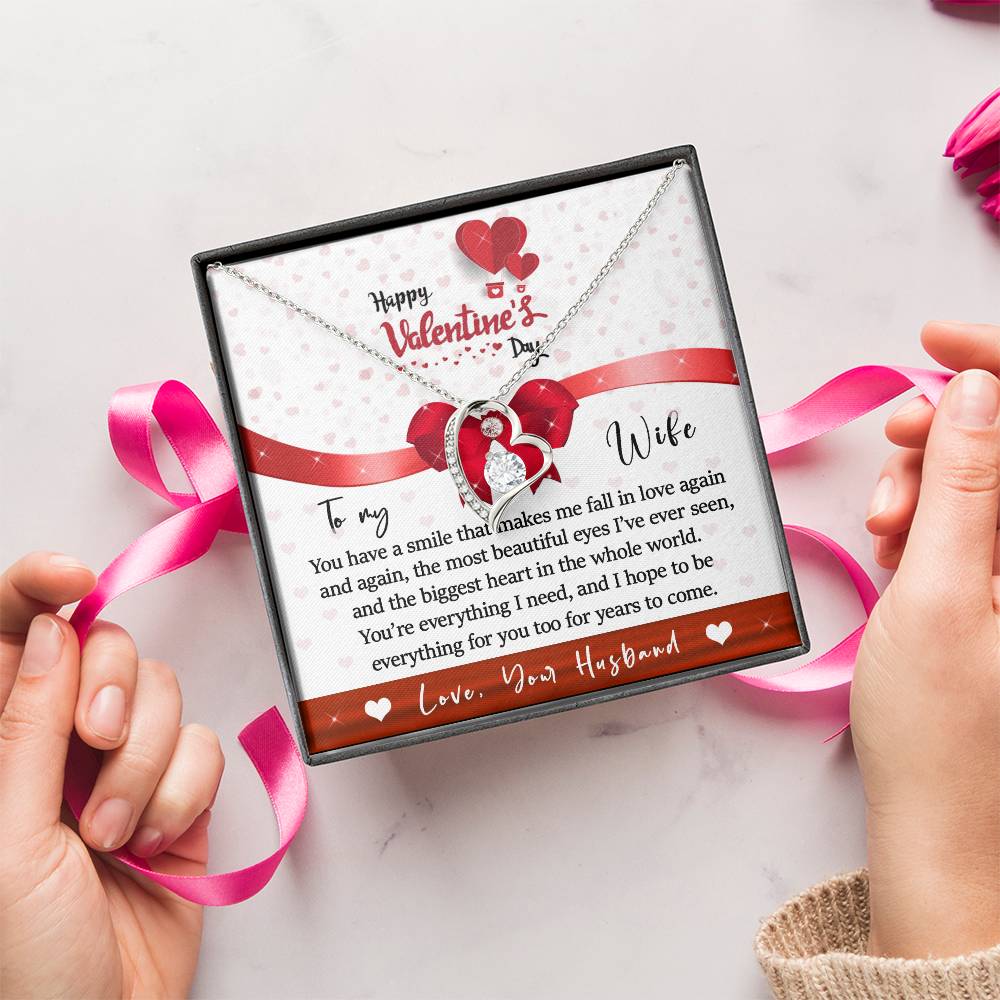 To My Wife - I Love You 1 Forever Love Necklace