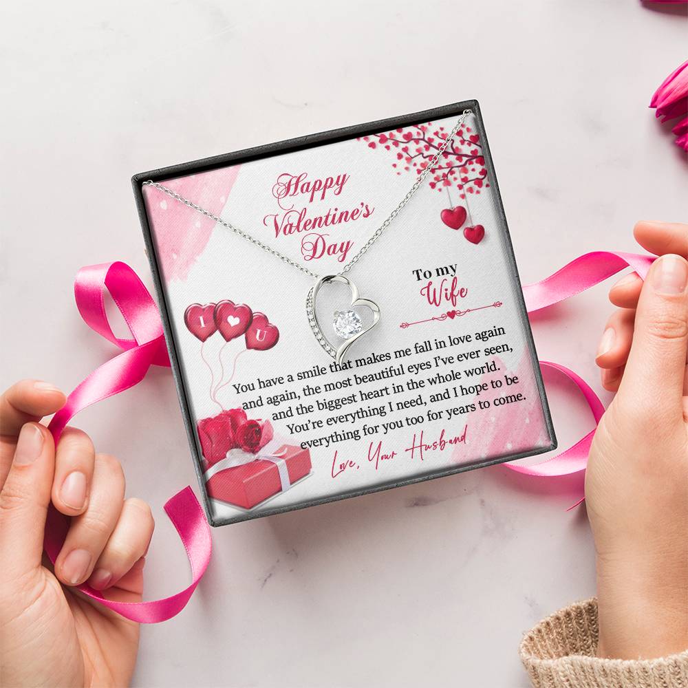 To My Wife - I Love You Forever Love Necklace