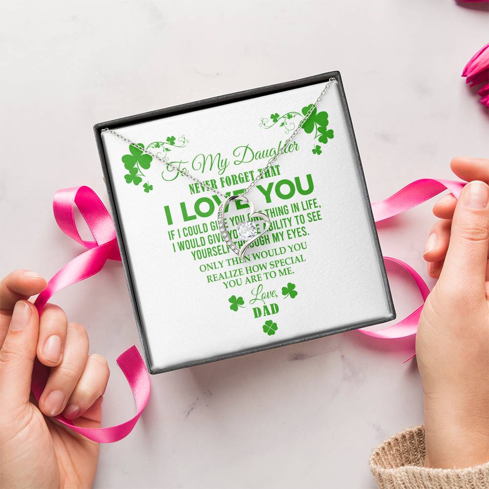 To My Daughter Necklace Father Daughter Necklace Father To Daughter Birthday Gift Gifts To Daughter From Dad Forever Love Necklace