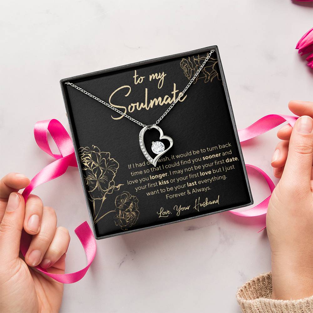 To Soulmate From Husband Heart Pendant Necklace 1 Forever Love Necklace