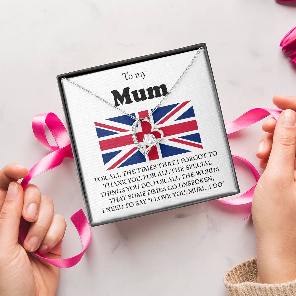 I Love You Mum I Do Forever Love Necklace
