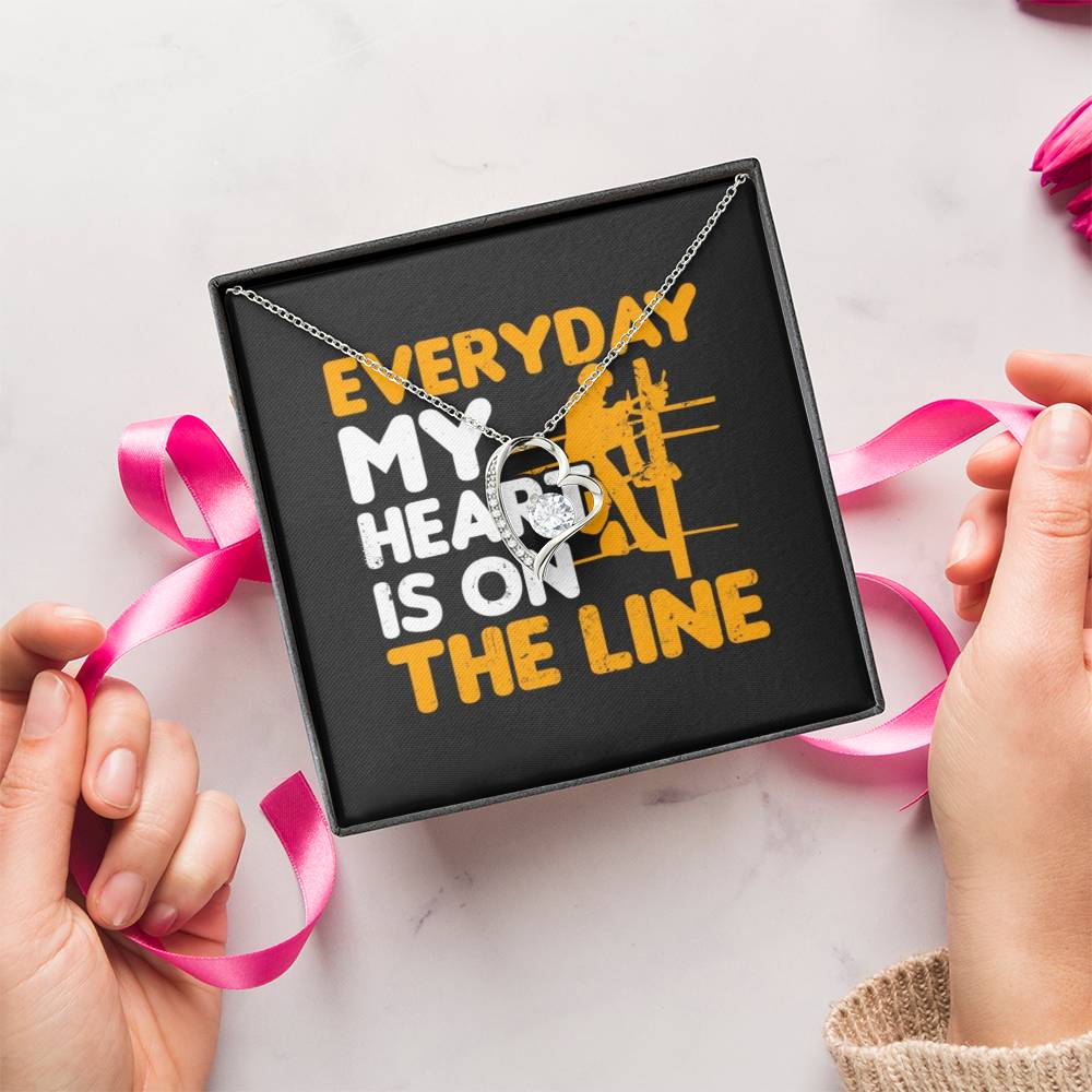 Lineman Wife Jewelry Love My Lineman Lineman Necklace Lineman Girlfriend Lineman Mom Journeyman Lineman Necklace Lineman Prayer Forever Love Necklace