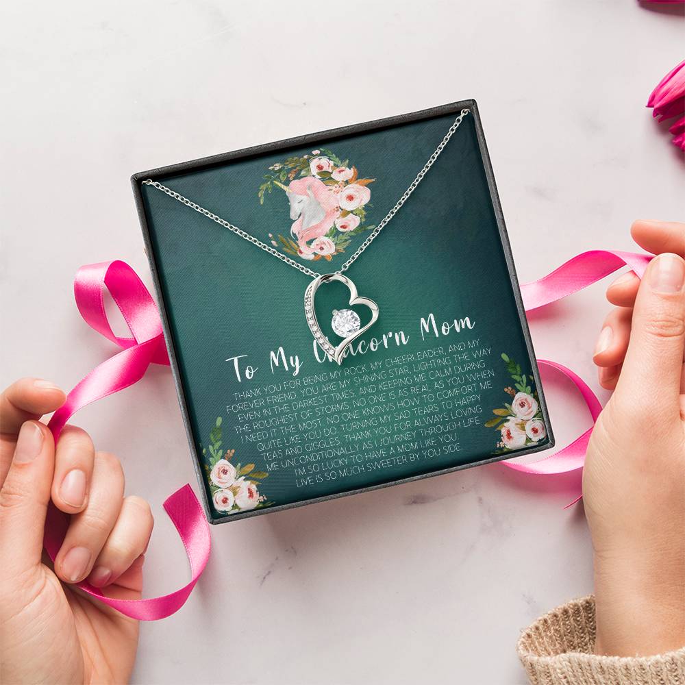 Customize Gift To My Mom Necklace Birthday Valentines Gift To My Mother Mom Necklace To My Mom Necklace To My Mom Mom Birthday Card Forever Love Necklace